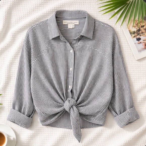 saltwater LUXE Tops - Saltwater LUXE Monochrome Striped womens Shirt